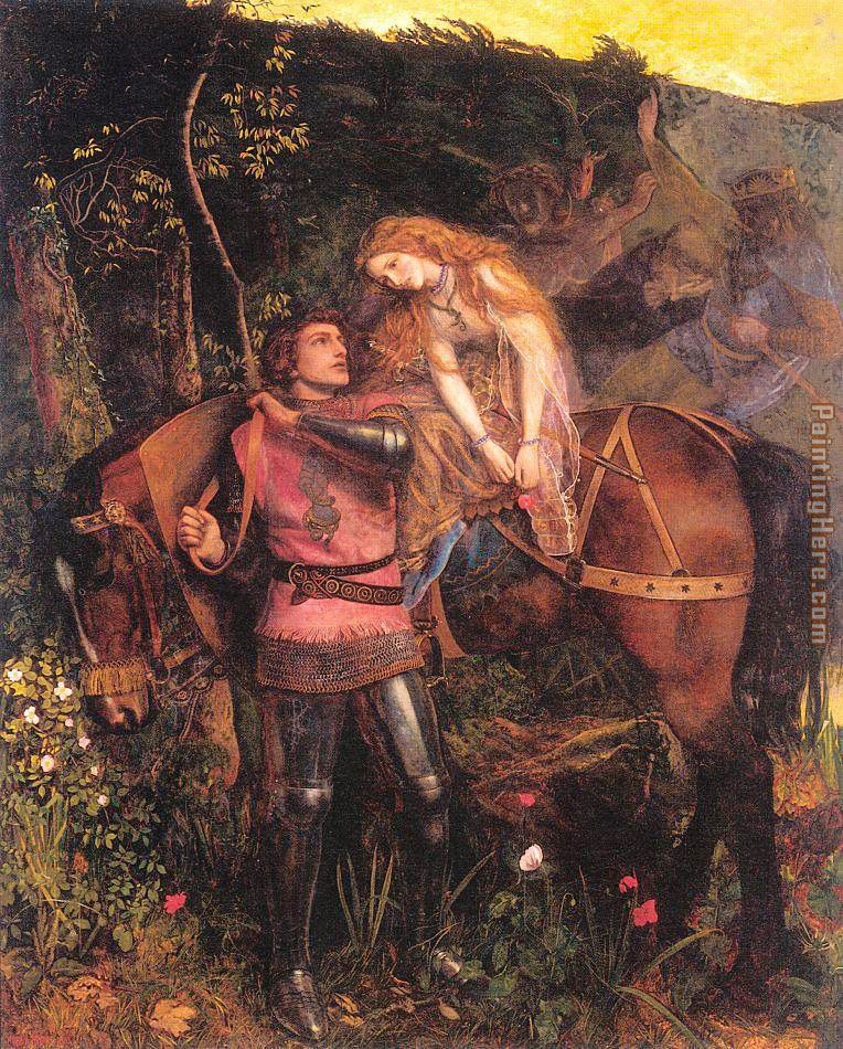 La Belle Dame Sans Merci painting - Arthur Hughes La Belle Dame Sans Merci art painting La Belle Dame Sans Merci painting - Arthur Hughes La Belle Dame Sans Merci art painting